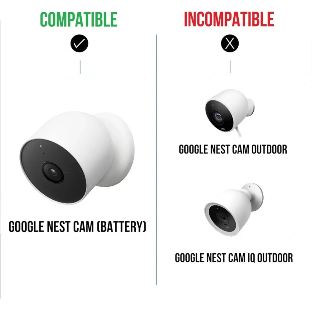 Wasserstein Anti-Theft Mount for Google Nest Cam Outdoor or Indoor 2 pac…